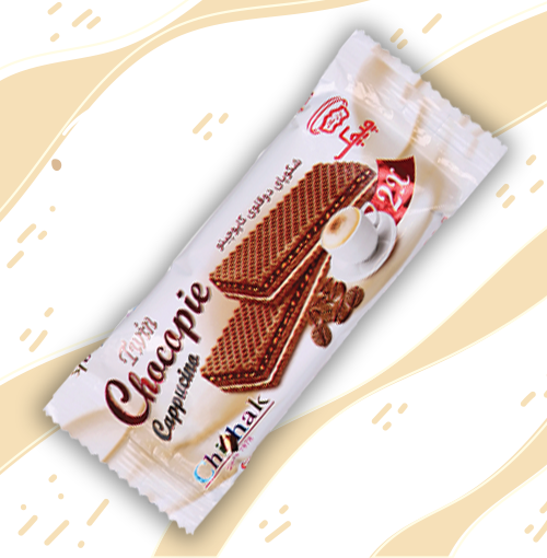 ویفر شوکوپای دو قلو کاپوچینو